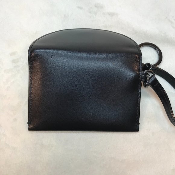 NWT Lodis RFID Leather Fold Over Snap Cardholder with Keyring - Picture 4 of 7